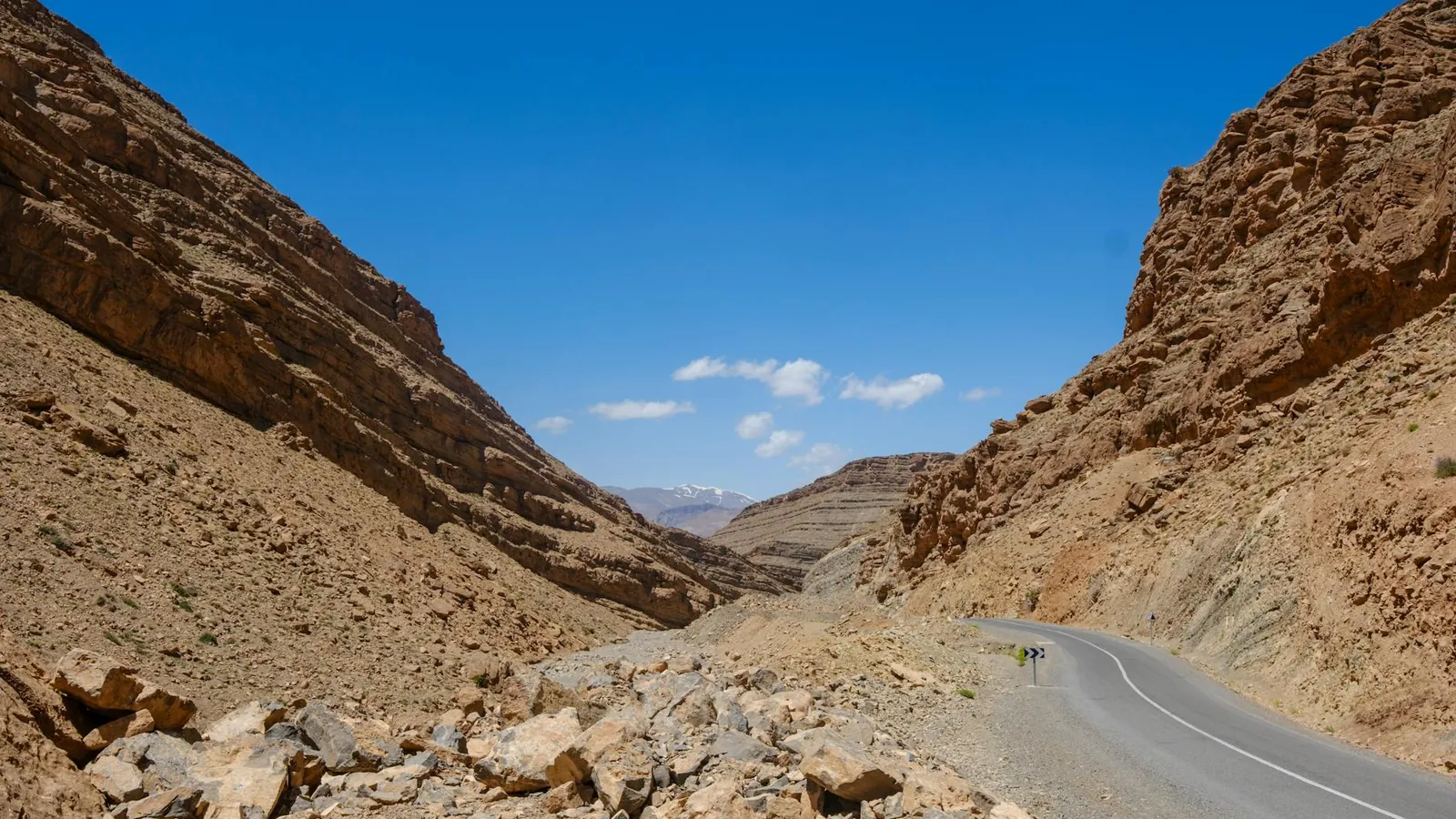 Scenic A7 motorway between Marrakech and Agadir crossing the High Atlas mountains