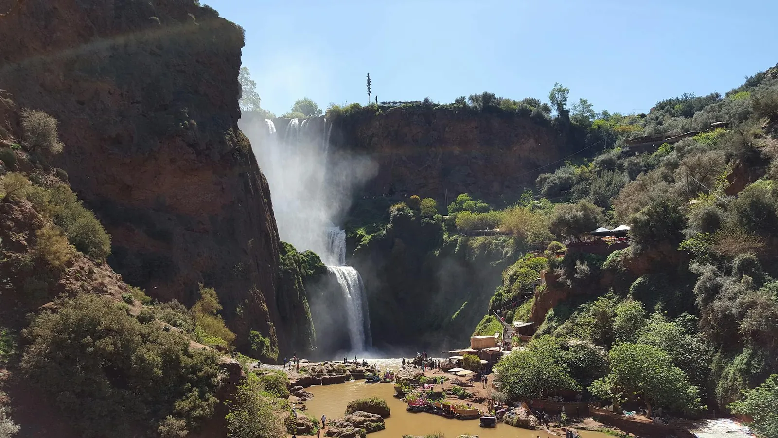 Natural waterfall in Morocco — illustrating the beauty of the country's water sites and oases