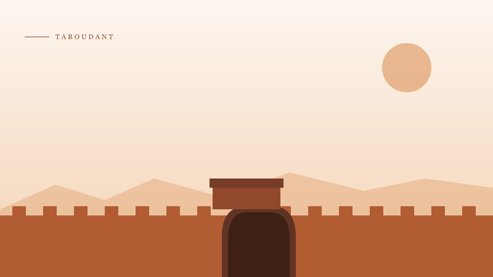 Remparts de la médina de Taroudant au coucher du soleil